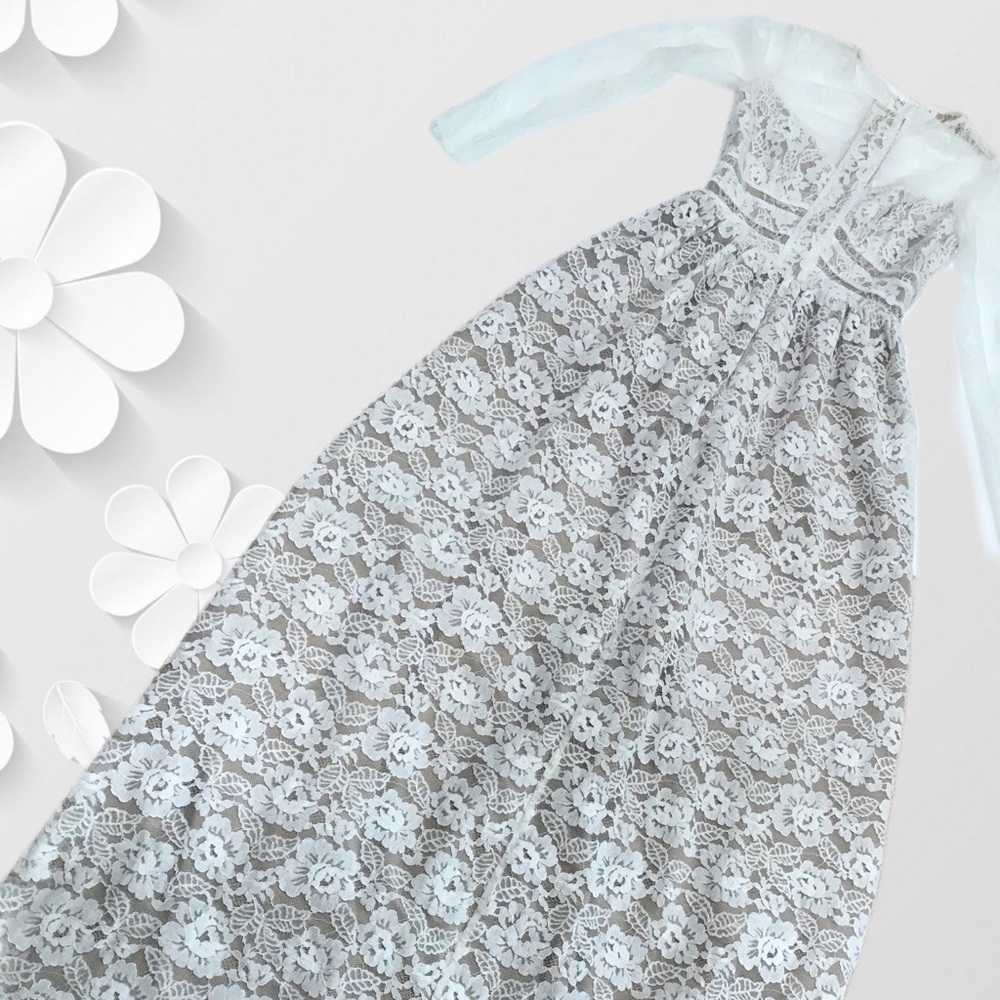Anthropologie SAU Lace Illusion Bodice Special Occasion Dress, US size 0 - Picture 10 of 11